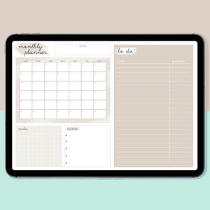 PREMIUM Digital Monthly Planner - Compatible with GoodNotes, Weekly Planner, iPad, Notability, Printable