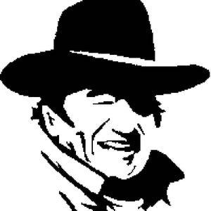 Book cut and fold pattern - John Wayne
