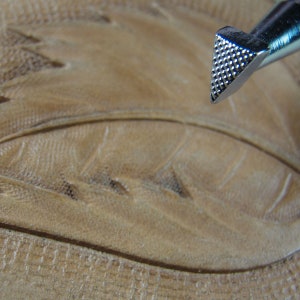 Craft Japan - #F976 Checkered Figure Carving Beveler Stamp (leather ...