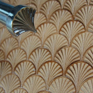 Stainless Steel Barry King - #3 Petal Shell Burst Geometric Stamp (Leather Tool)