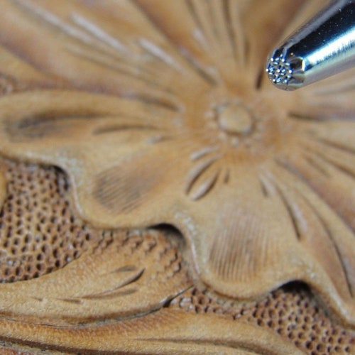 A102 Round Background Stamp, Craft Japan Leather Stamping Tool