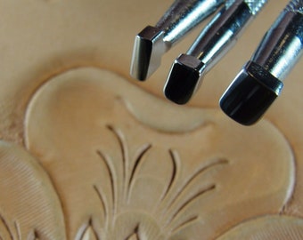 Steel Craft Japan - Jeu d'estampes pour chanfreiner lisse (3 outils d'estampage pour cuir)