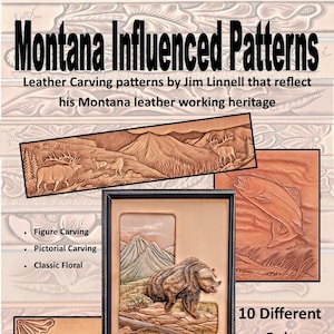 Montana Influenced Patterns for Leather Carving by Jim Linnell (Leathercraft Designs)