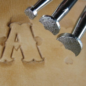 Leather Stamping Tools - 3-Piece Alphabet Beveler Stamp Set