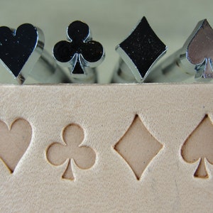 Craft Japan - Conjunto de naipes de cartas de baralho (4 ferramentas para carimbo de couro)