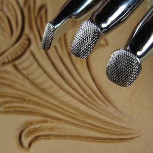 Stainless Steel Barry King - 3-Piece Checkered Extra Steep Angle Beveler Set (Leather Tools)