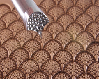 Dragon Scale Geometric Leather Stamp, Stainless Steel Leather Stamping Tool