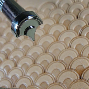 Leather Stamping Tool - Arc Shell Geometric Stamp