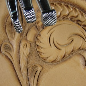 Japan Select - Coarse Checkered Beveler Stamp Set (3 Leather Stamping Tools)