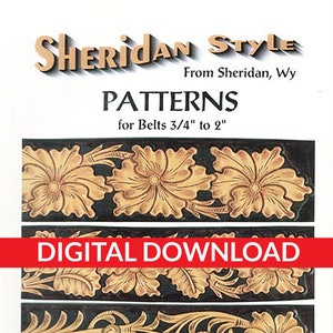 Patrones para cinturones de 3/4" a 2" de Chan Geer (Patrones de cuero estilo Sheridan) [DESCARGA DIGITAL]