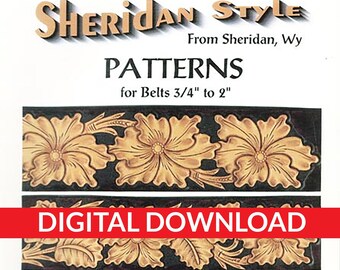 Patrones para cinturones de 3/4" a 2" de Chan Geer (Patrones de cuero estilo Sheridan) [DESCARGA DIGITAL]