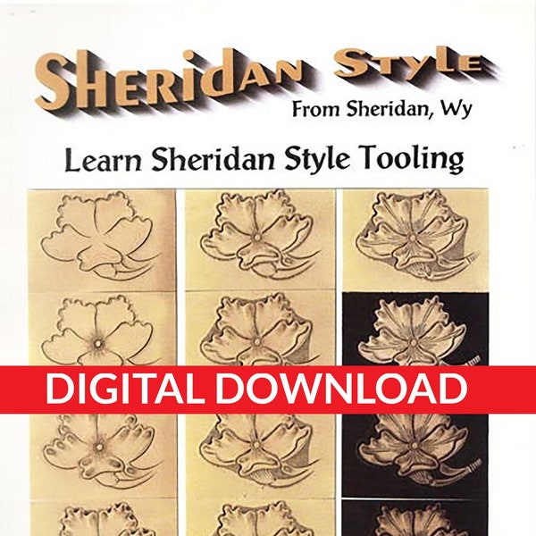 Aprenda a fazer ferramentas de couro no estilo Sheridan por Chan Geer (livro de artesanato em couro) [DOWNLOAD DIGITAL]