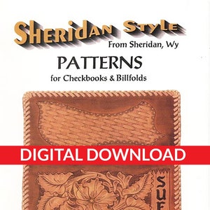 Sheridan Style Checkbook Leather Patterns by Chan Geer (Leathercraft Designs) [DIGITAL DOWNLOAD]