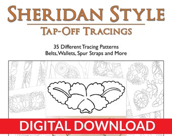 Sheridan Style Tap-Off Tracings - 35 Different Patterns by Jim Linnell (Leather Designs) [DIGITAL DOWNLOAD]