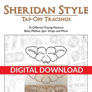 Trazados de tap-off estilo Sheridan - 35 patrones diferentes de Jim Linnell (Diseños de cuero) [DESCARGA DIGITAL]