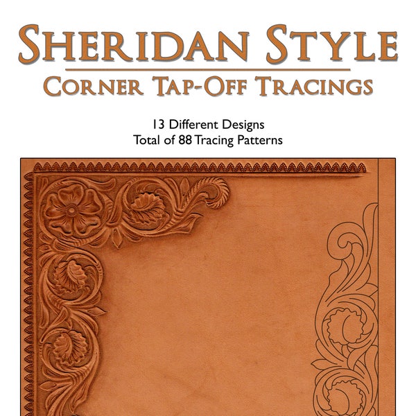 Leather Tooling Patterns / Carving Pattern / Stencil. Corner Etsy Canada