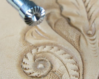 Craft Japan - Sello de sembradora rayado n.° S349 (herramienta para estampar cuero)