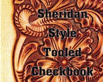 by Chan Geer Sheridan Style Tooled Checkbook Video DVD Leathercraft