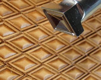 Stainless Steel Barry King - #4 Hollow Diamond Geometric Stamp (Leather Tool)