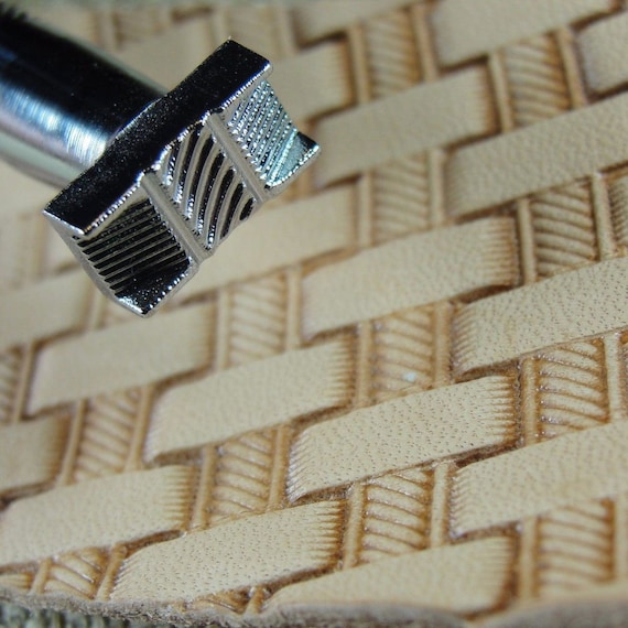 #X510 Rope Basketweave Stamp Leather Stamping Tool Craft Japan