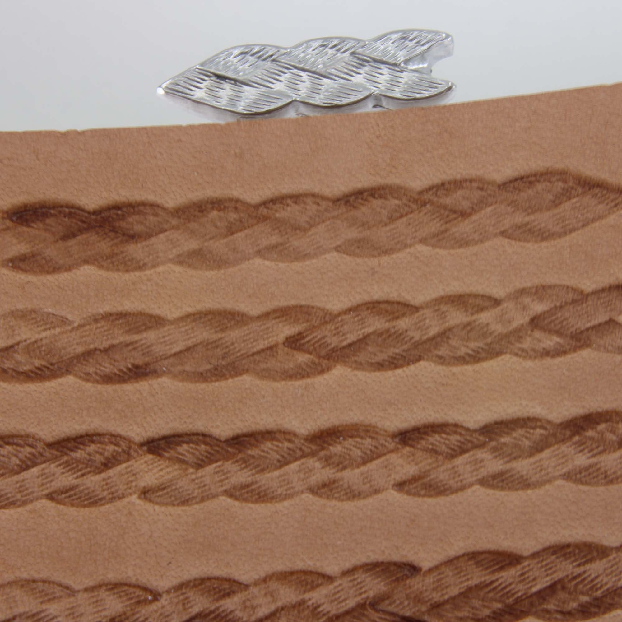 Stainless Steel Craftplus - Small Triple Textured Braid Border Stamp (Leather Stamping Tool)
