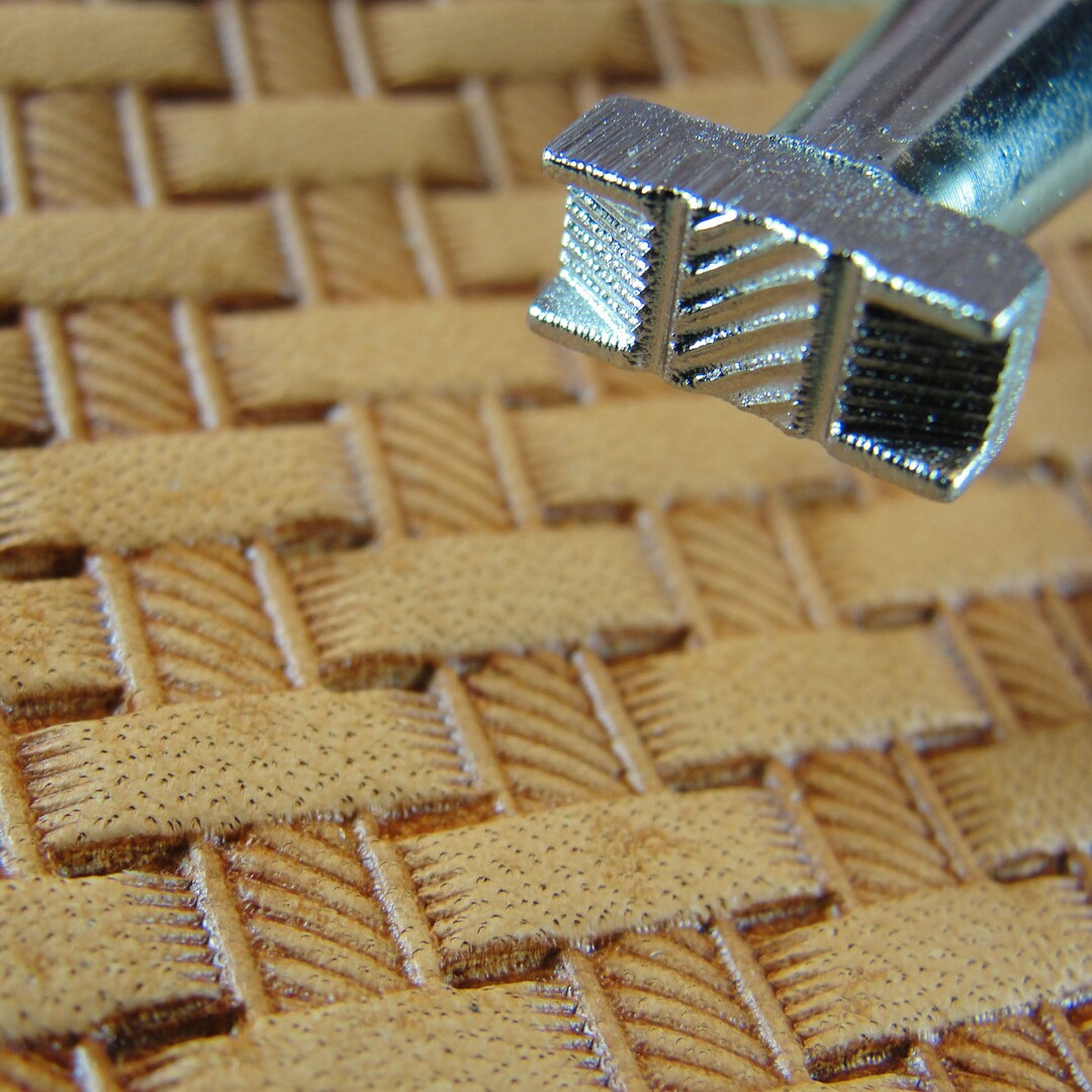 Leather Stamping Tool, Rope Basket Weave Stamp, X500-2, Leather