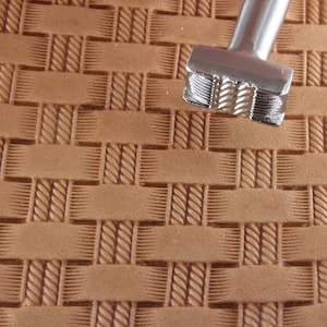 Stainless Steel Craftplus - Double Rope Basket Weave Stamp (Leather Stamping Tool)