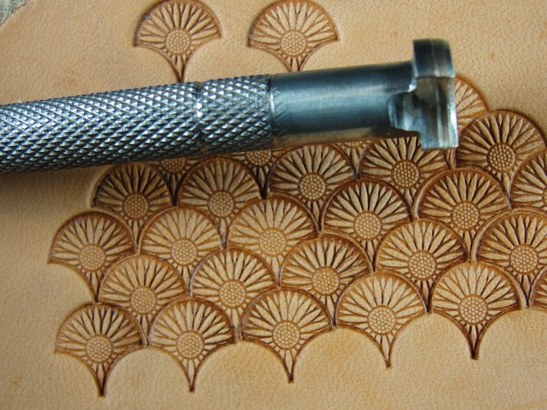 Leather Stamping Tool Sunflower Shell Geometric Stamp James Linnell