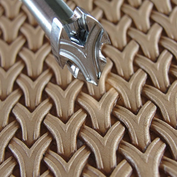 Geometrics Diamond Lined Leather Stamp Tool - Stainless Steel Stamping Tool For Leather Craft (Single Or Set)