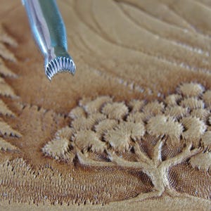 Stainless Steel Barry King - Grasses & Bushes Pictorial Stamp (Leather Stamping Tool)
