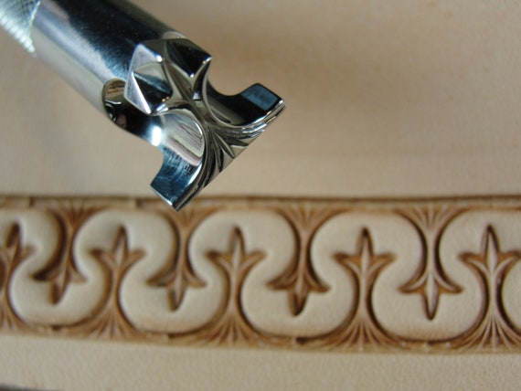 Leather Stamping Tool Stainless Steel Barry King #4 Wishbone Border Stamp