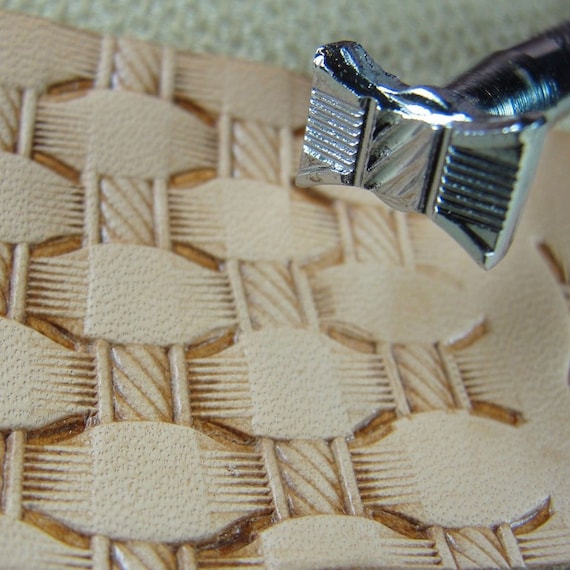 Steel Craft Japan Leather Stamping Tool #X500 Rope Basket Weave Stamp 