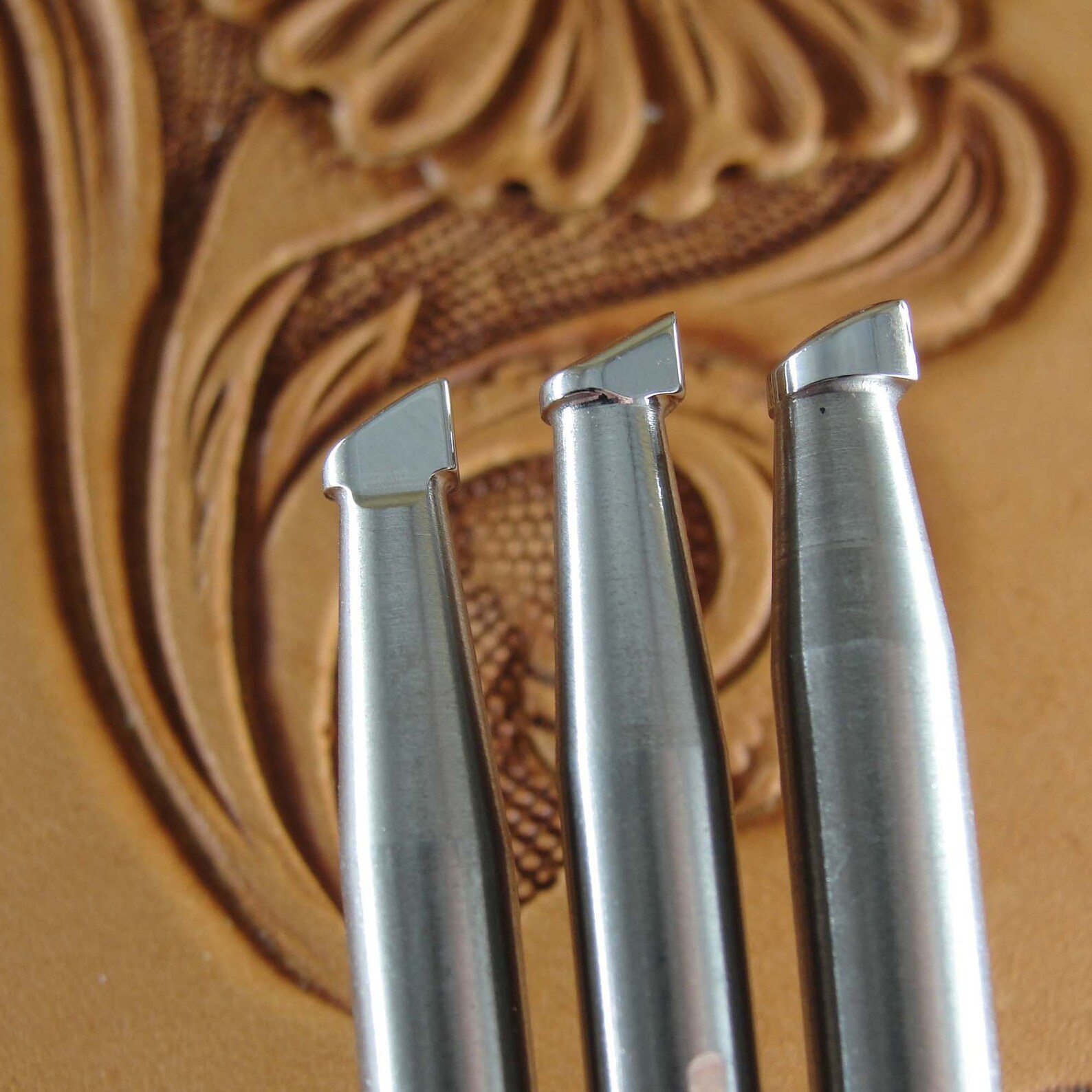 3piece Smooth Steep Angle Beveler Leather Stamp Set Etsy UK