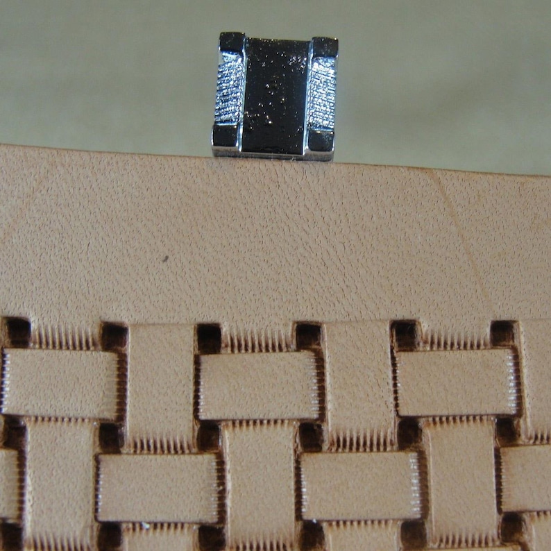Leather Stamping Tool Lattice Basket Weave Stamp Etsy