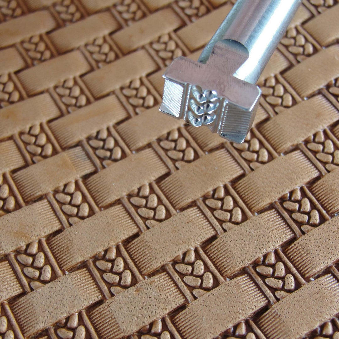Braid Basket Weave Leather Stamp, Stainless Steel Leather Stamping Tool