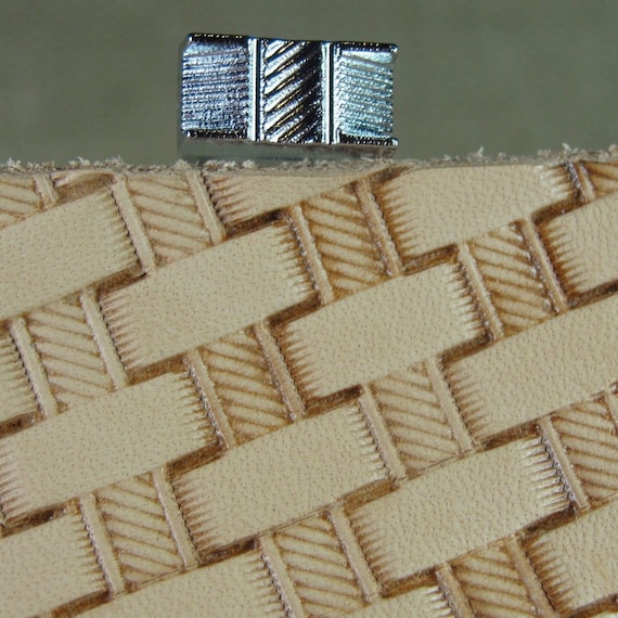 #X510 Rope Basketweave Stamp Leather Stamping Tool Craft Japan