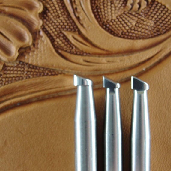 Steel Craft Japan - Coarse Checkered Beveler Stamp Set (3 Leather Stamping Tools
