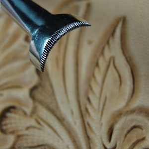 Stainless Steel Barry King - #1 Arched Lined Veiner Stamp (Leather Stamping Tool)