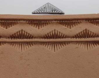 Stainless Steel Craftplus - Sunrise Triangle Border Stamp (Leather Stamping Tool)