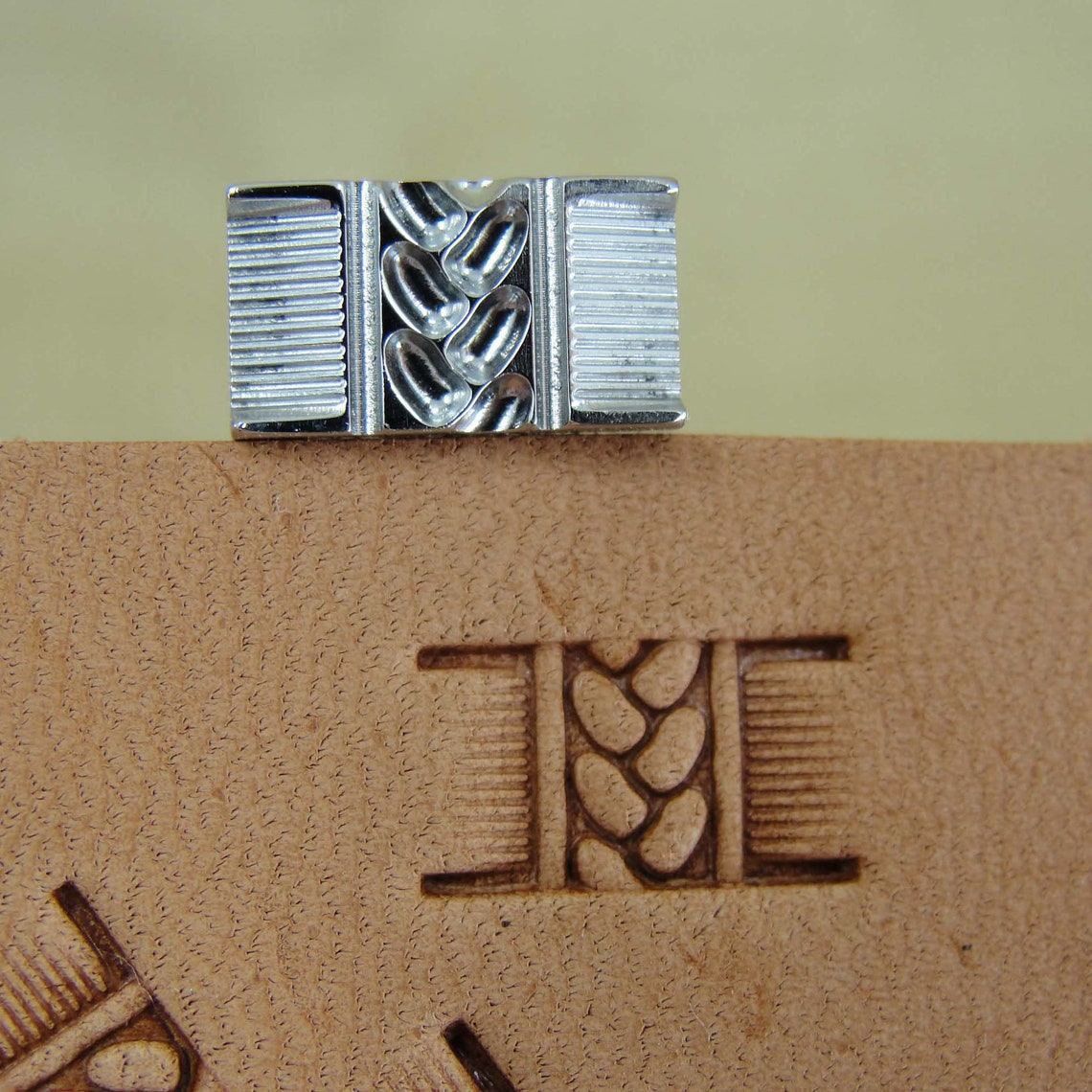 Braid Basket Weave Leather Stamp Stainless Steel Leather Etsy