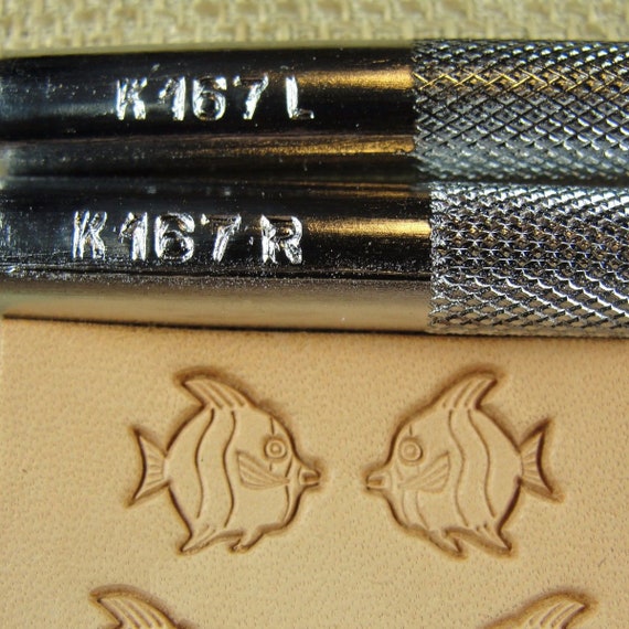 Craft Japan #K167L//R Tropical Fish Stamp Set 2 Leather Stamping Tools
