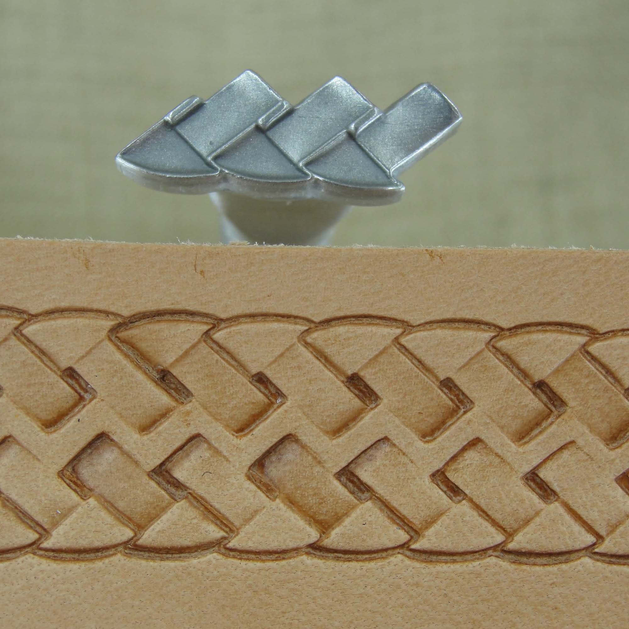 Leather Stamping Tool, Rope Basket Weave Stamp, X500-2, Leather