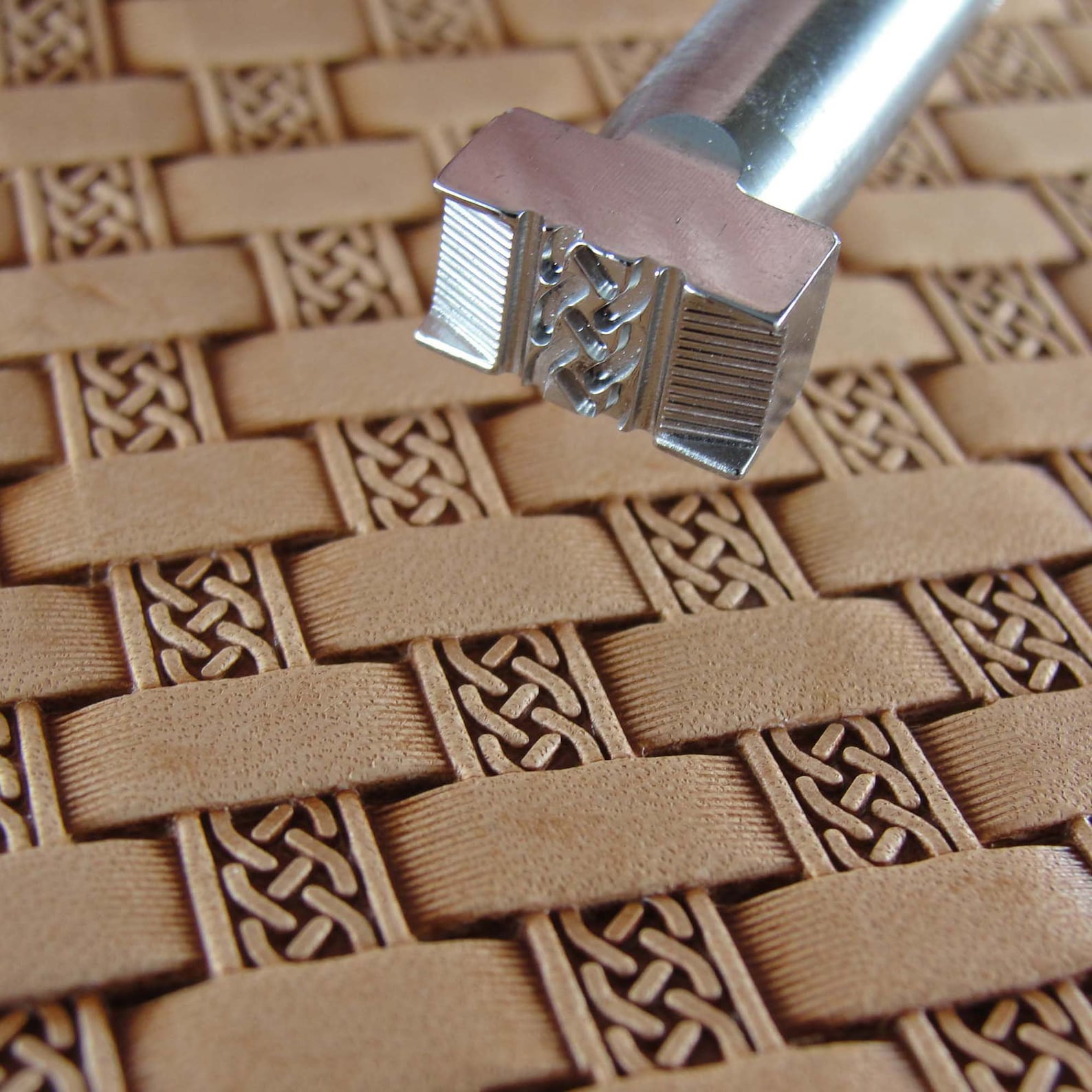 Celtic Basket Weave Leather Stamp Stainless Steel Leather Etsy
