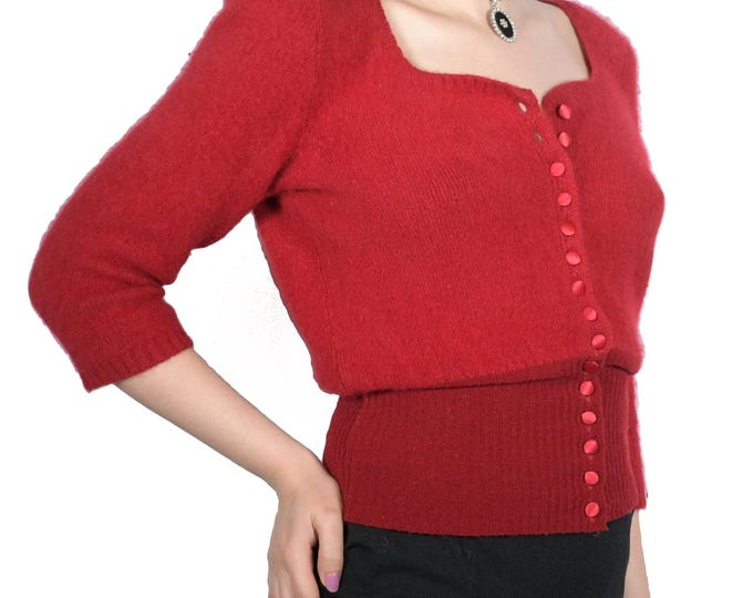 Anna Molinari red sweater 1995