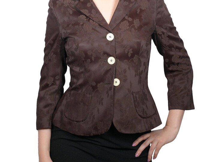 D&G brown satin jacket