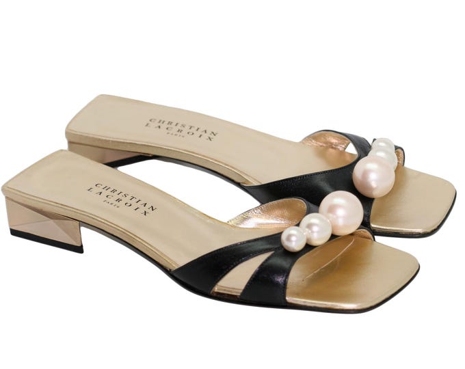 Christian Lacroix pearl shoes