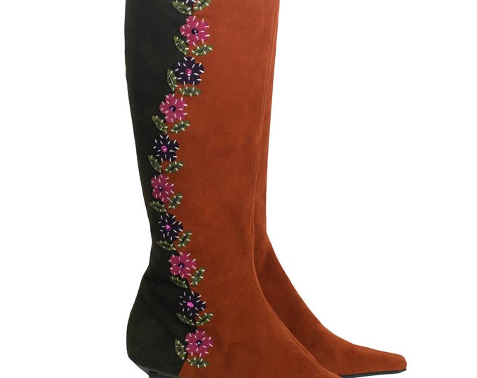 Moschino two-tone boots