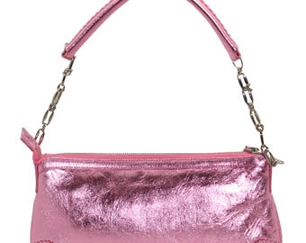 Escada pink baguette bag