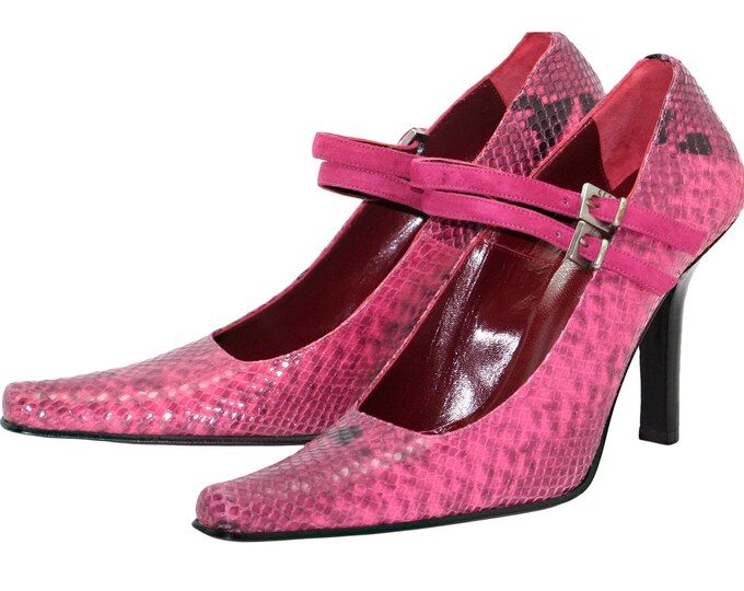 Gianfranco Ferre chaussures en cuir rose