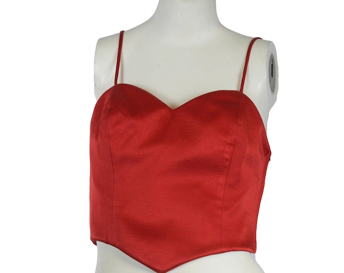 Moschino couture top red heart 90s